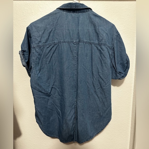 Gap Tops | Gap Split-Back Denim Shirt 100% Cotton | Size Small | Blue - Picture 3 of 8